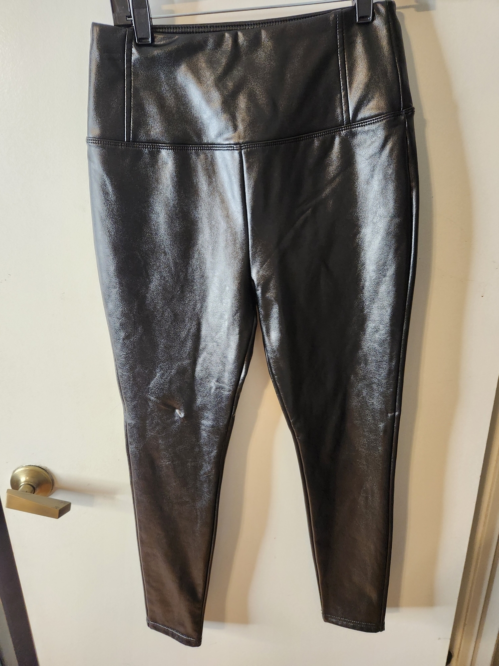 Tinsel Black Faux Leather High-Waist Leggings